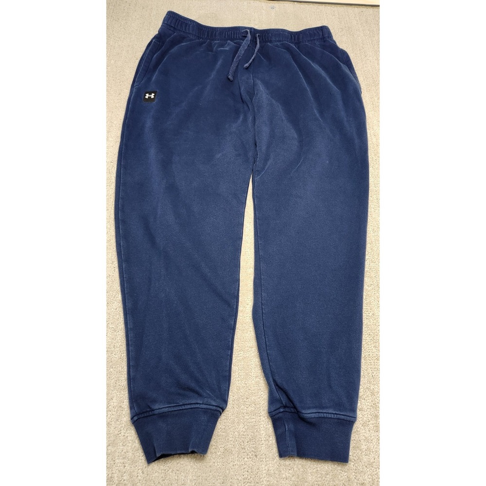 Under Armour Joggers Men 2XL‎ Rival Fleece Sweat Pants Blue Athleisure Workout